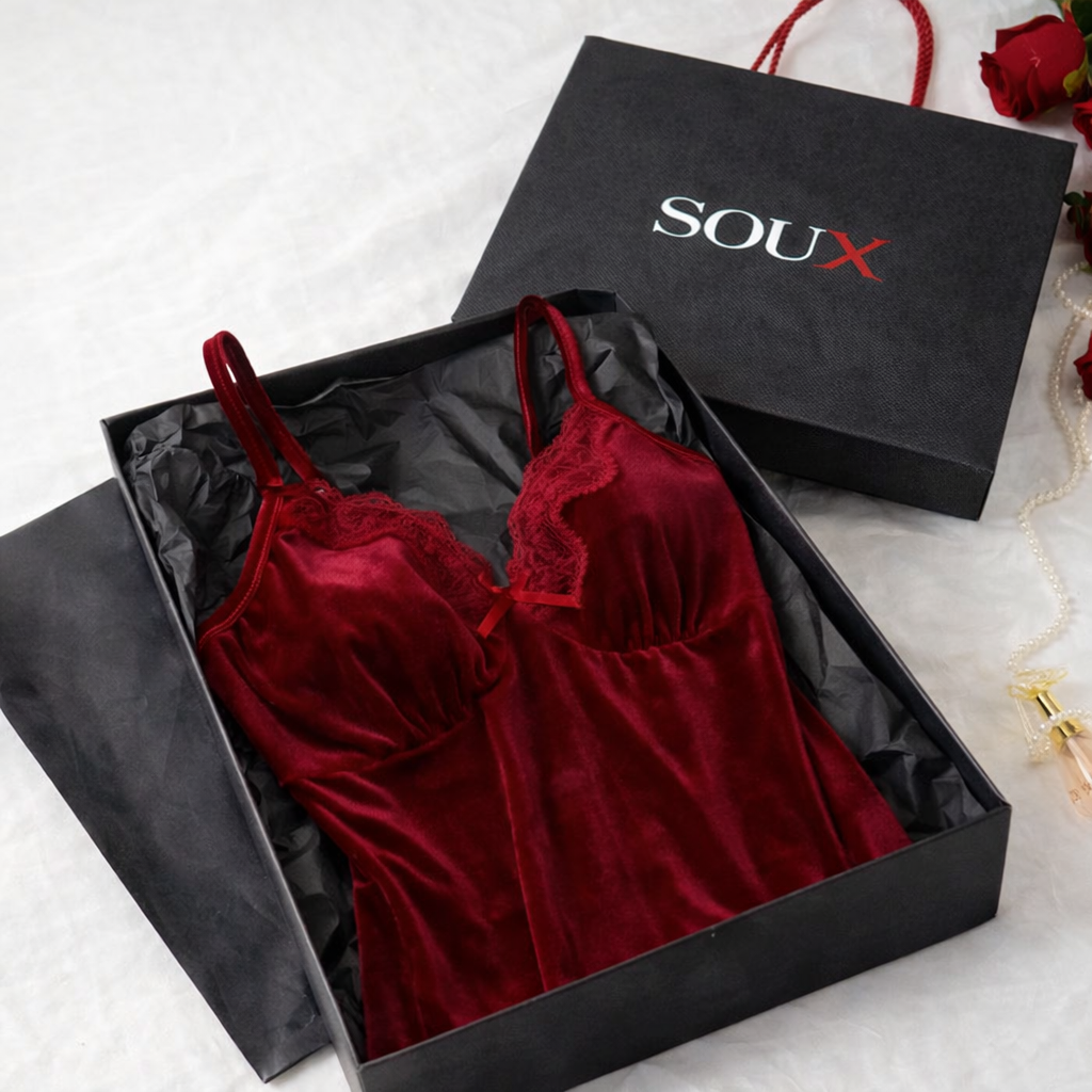 Sexy Red Velour Camisole