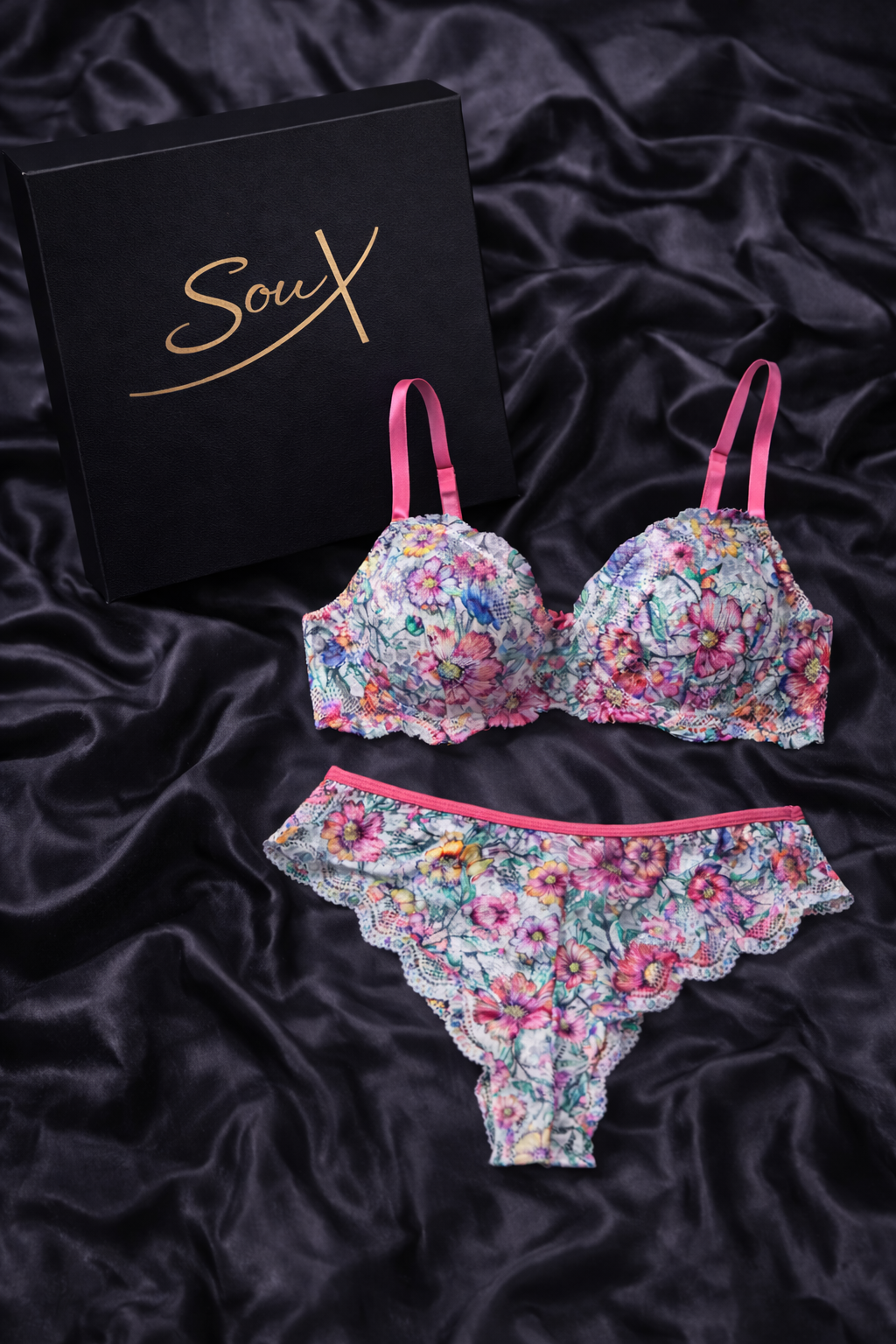 Blush Bloom Lace Lingerie Set