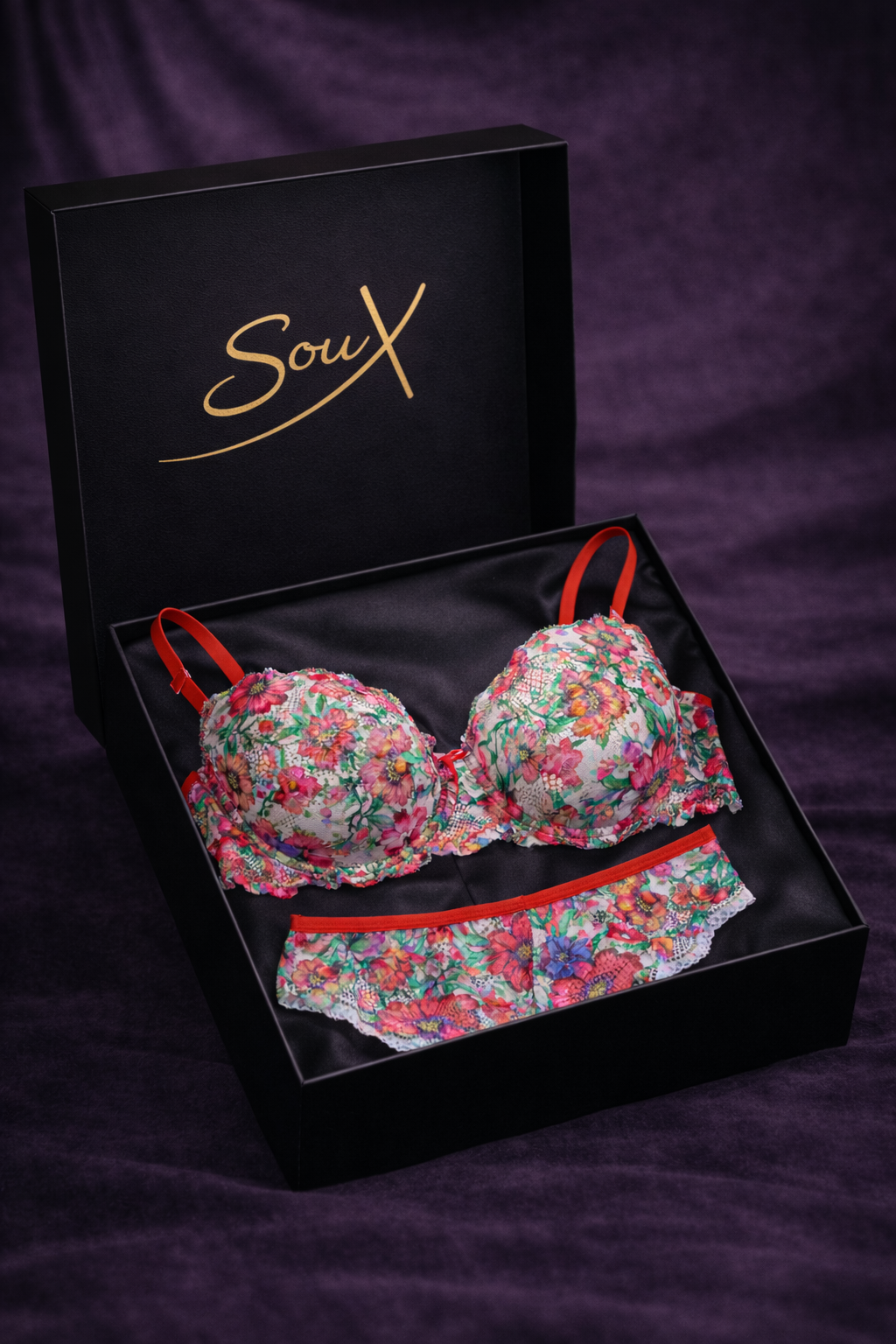 Wild Bloom Lace Lingerie Set