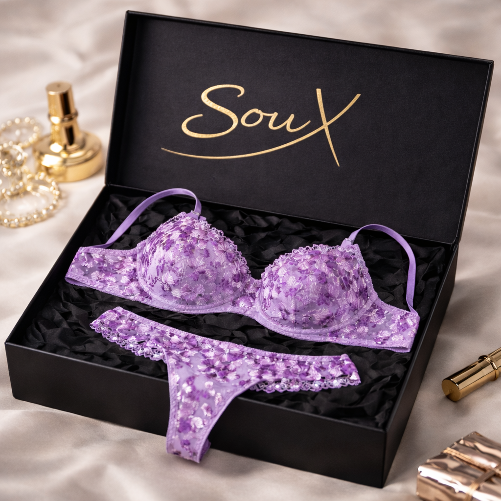 Amethyst Bloom Lace Set