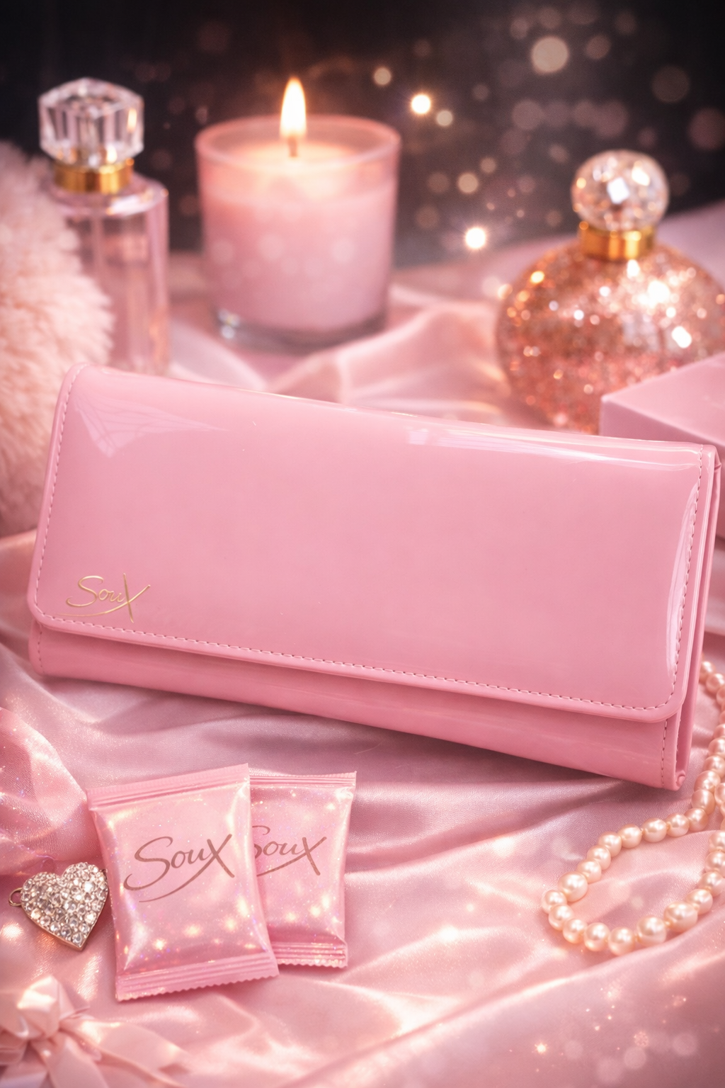 SouX Luxe Patent Fold Purse