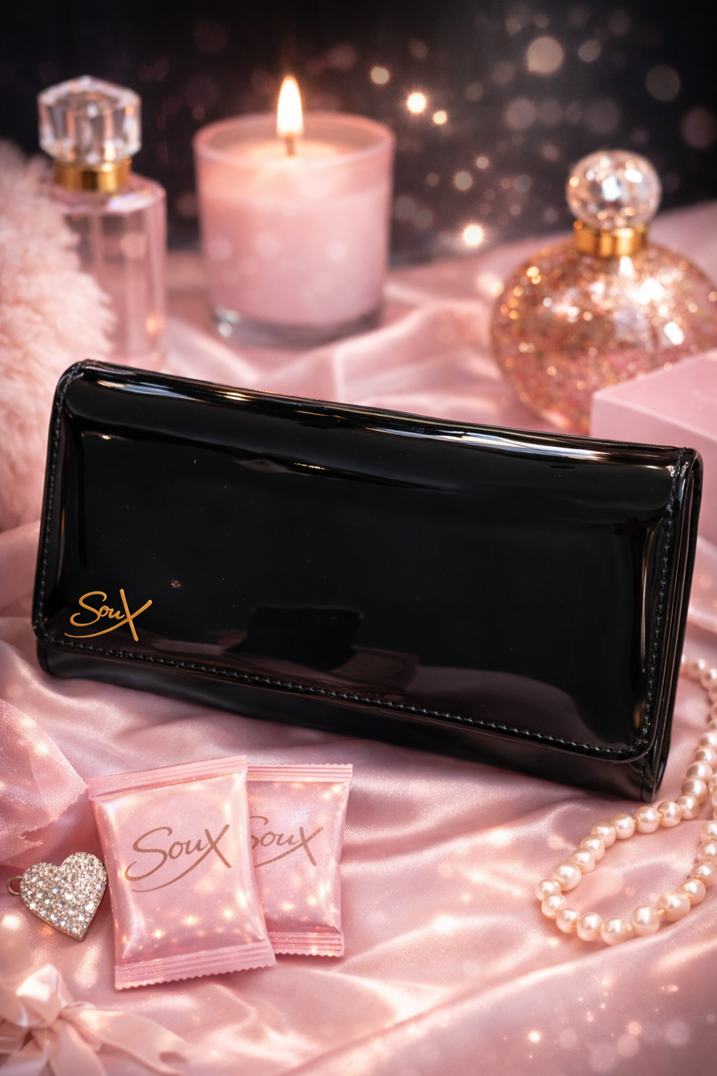 SouX Luxe Patent Fold Purse